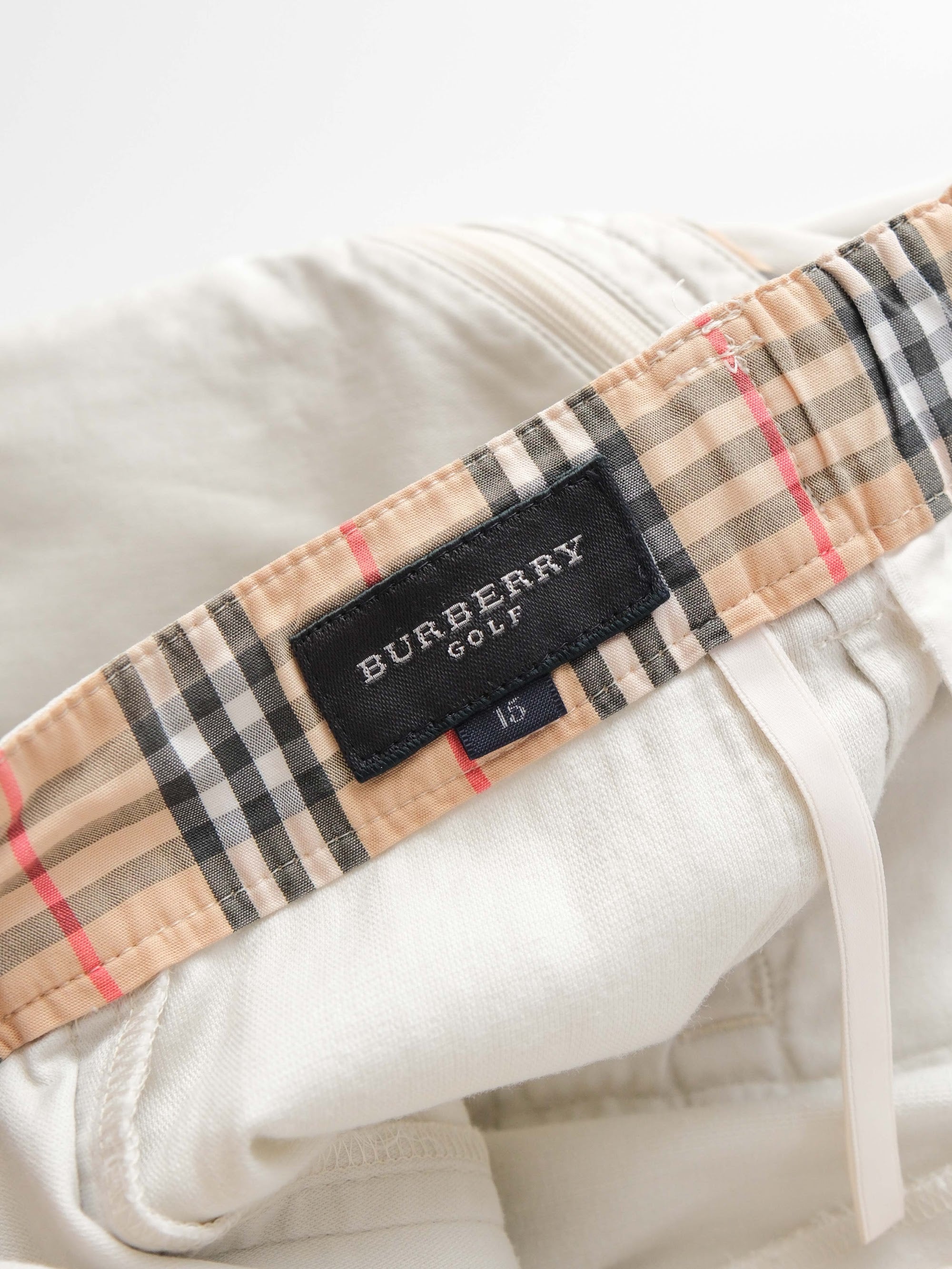 BURBERRY CREAM GOLF SHORTS