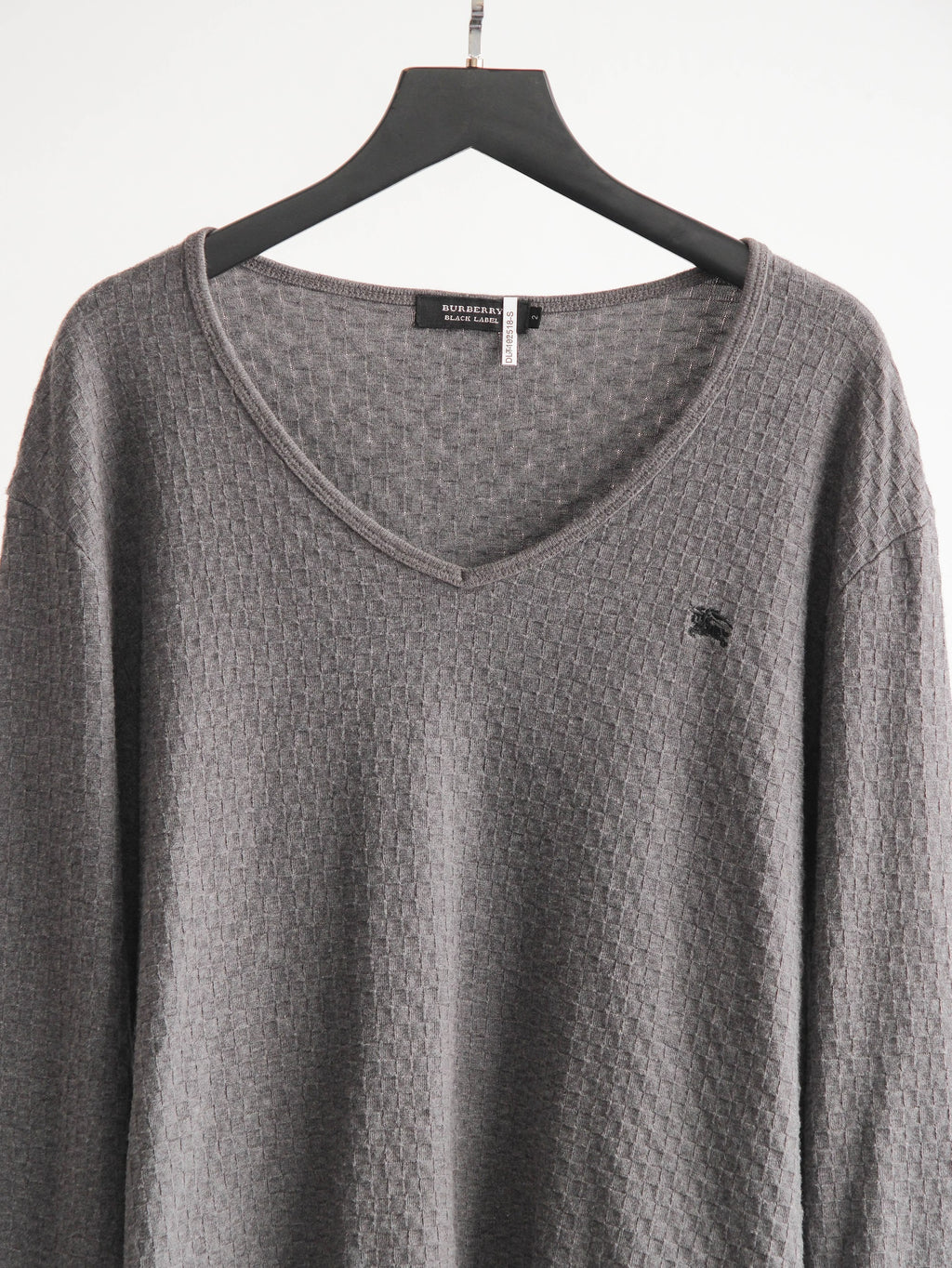 BURBERRY CROCHET / KNIT GREY BLACK LABEL LS T-SHIRT