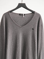 BURBERRY CROCHET / KNIT GREY BLACK LABEL LS T-SHIRT