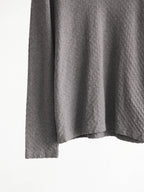 BURBERRY CROCHET / KNIT GREY BLACK LABEL LS T-SHIRT