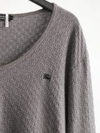 BURBERRY CROCHET / KNIT GREY BLACK LABEL LS T-SHIRT