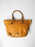 BURBERRY ORANGE LEATHER TOTE BAG