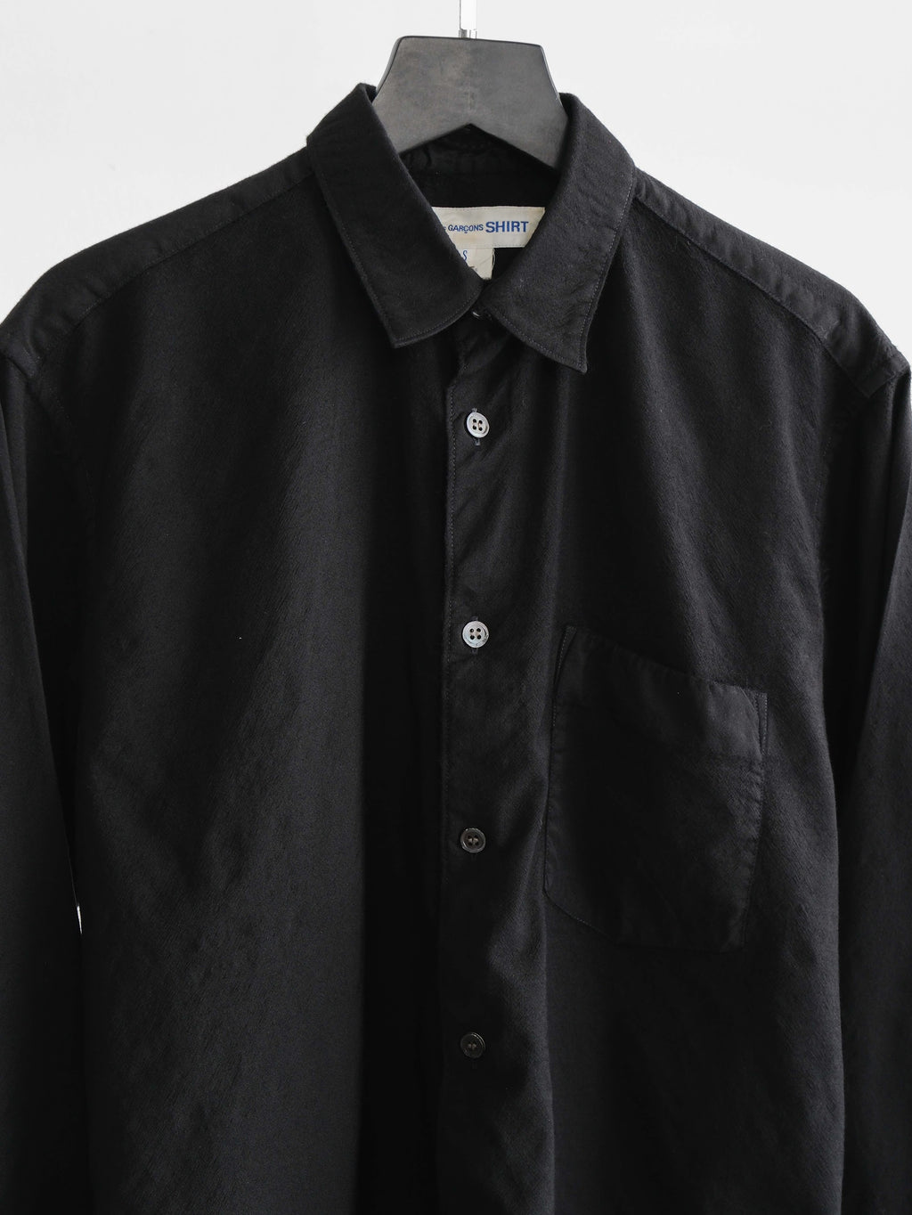 CDG BLACK WOOL LS SHIRT