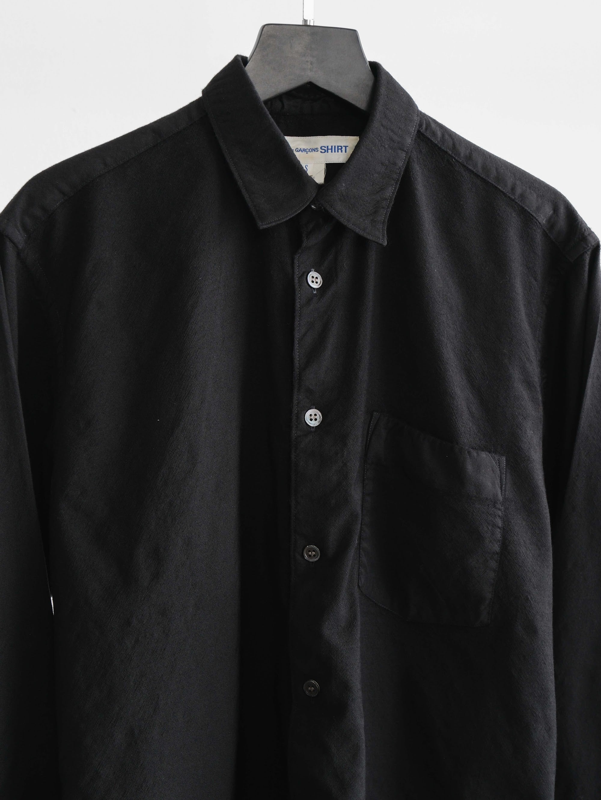 CDG BLACK WOOL LS SHIRT