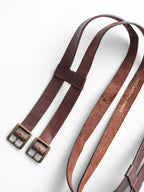 CDG BROWN DOUBLE BELT ACCESSORIES