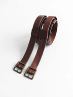 CDG BROWN DOUBLE BELT ACCESSORIES