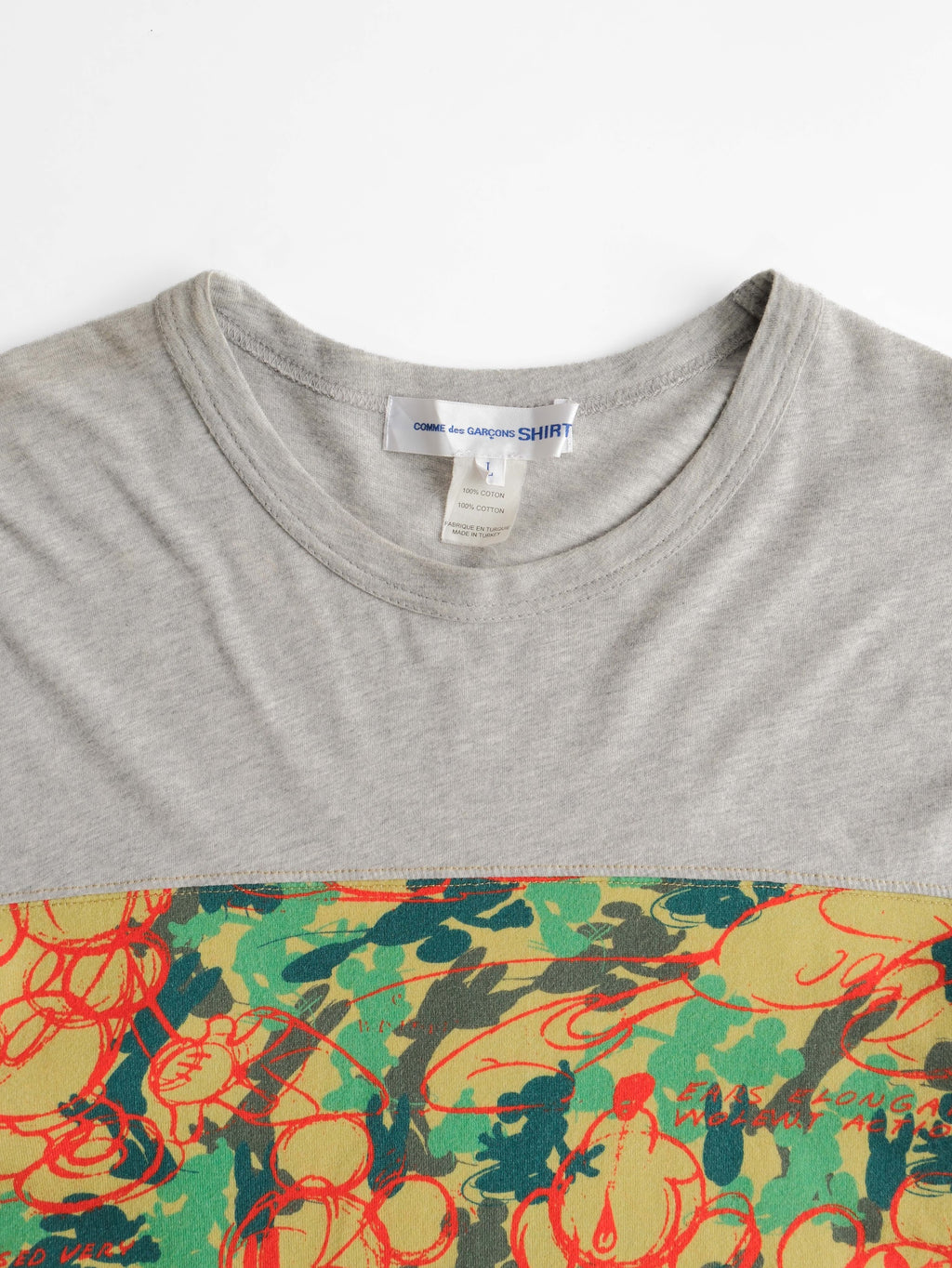 CDG PATCHWORK GREY MICKEY T-SHIRT