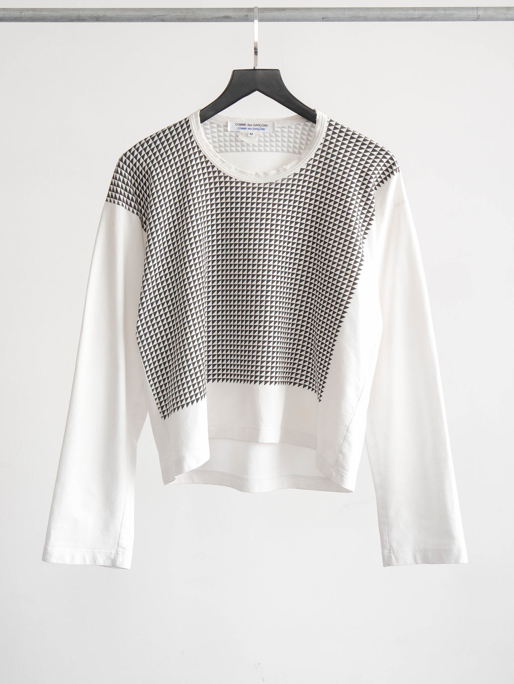 CDG PLAID / TARTAN WHITE CDG LS T-SHIRT