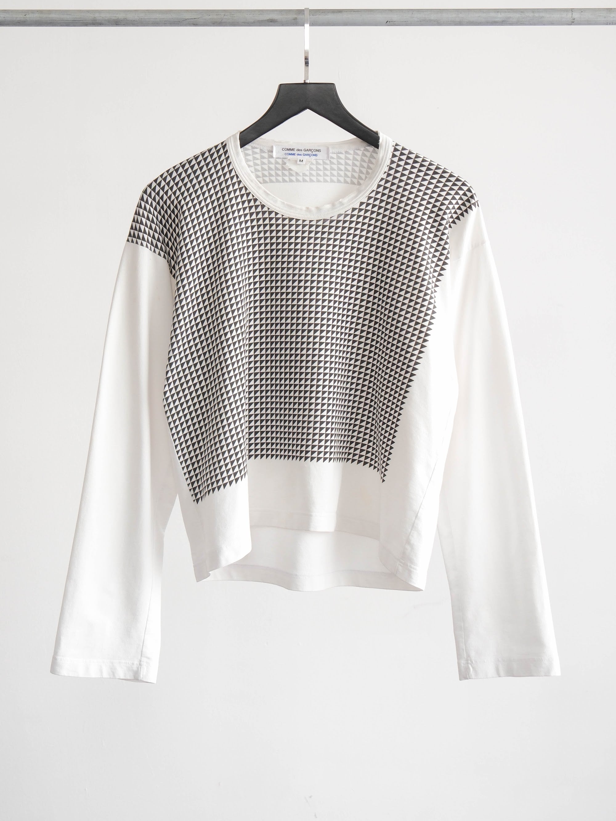 CDG PLAID / TARTAN WHITE CDG LS T-SHIRT