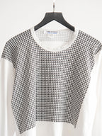 CDG PLAID / TARTAN WHITE CDG LS T-SHIRT