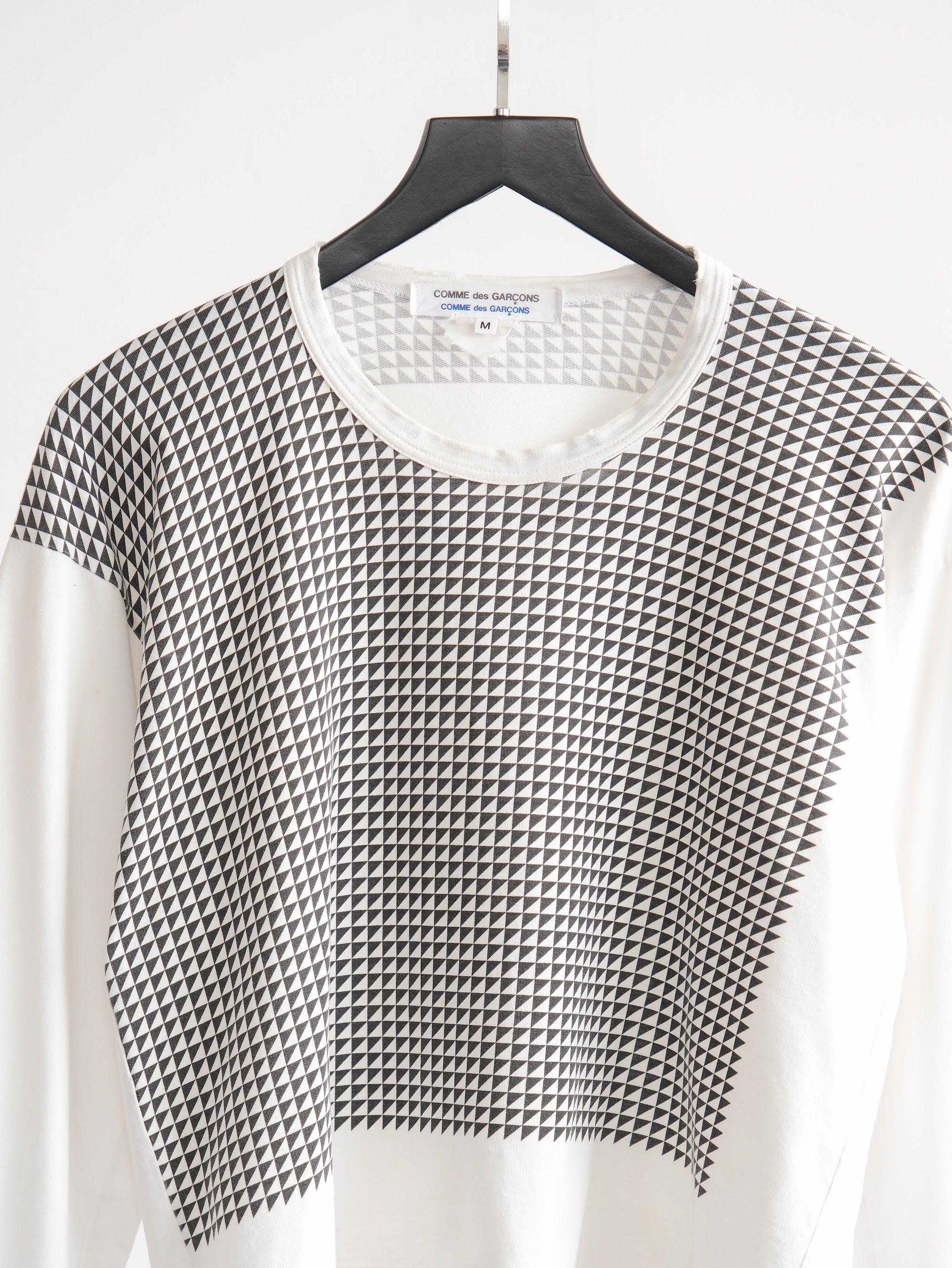 CDG PLAID / TARTAN WHITE CDG LS T-SHIRT