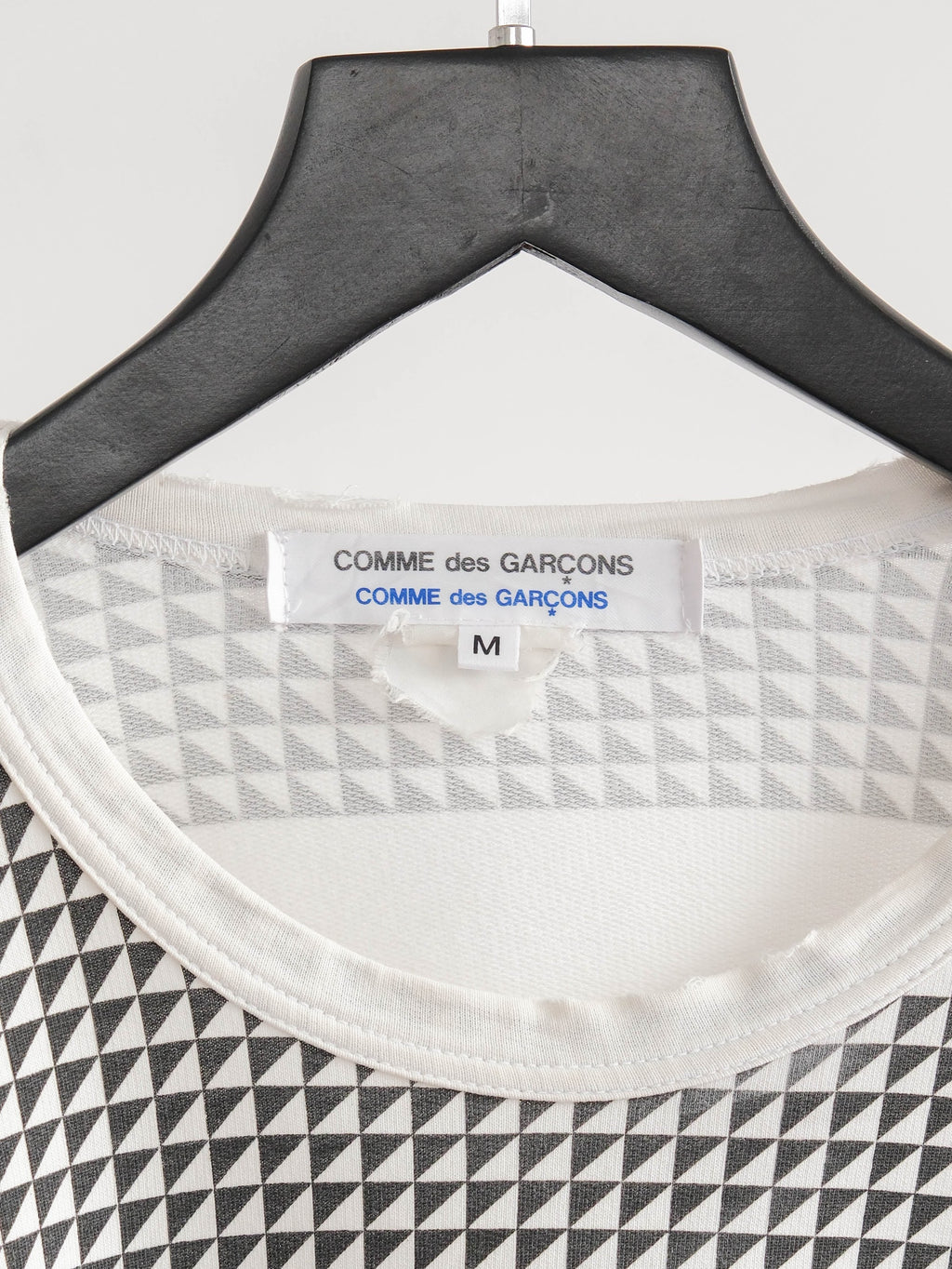CDG PLAID / TARTAN WHITE CDG LS T-SHIRT