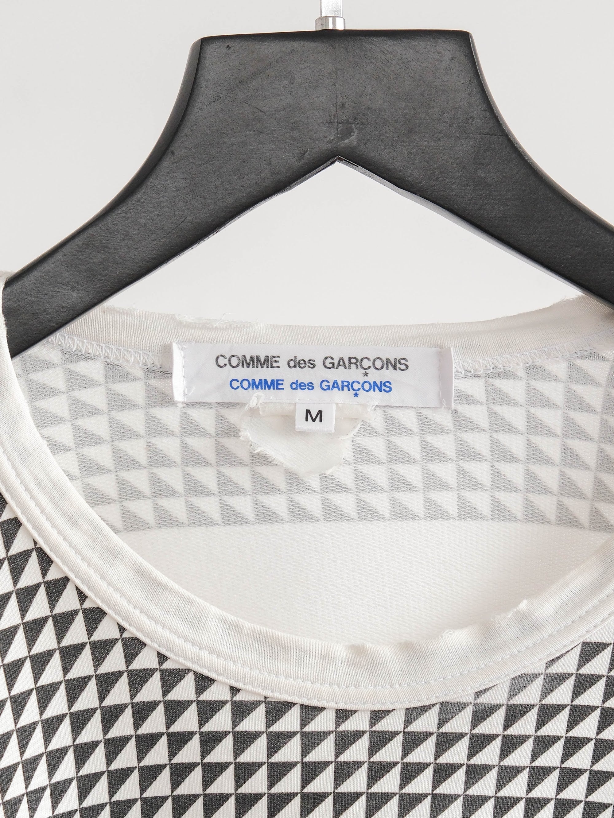 CDG PLAID / TARTAN WHITE CDG LS T-SHIRT