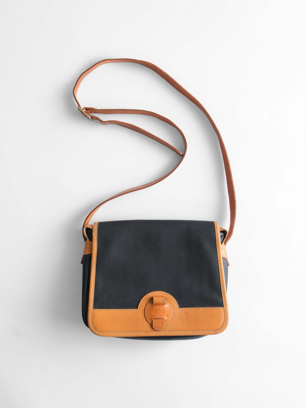 COURREGES BLACK LEATHER BAG