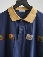 CP COMPANY NAVY POLO T-SHIRT