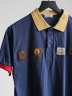 CP COMPANY NAVY POLO T-SHIRT