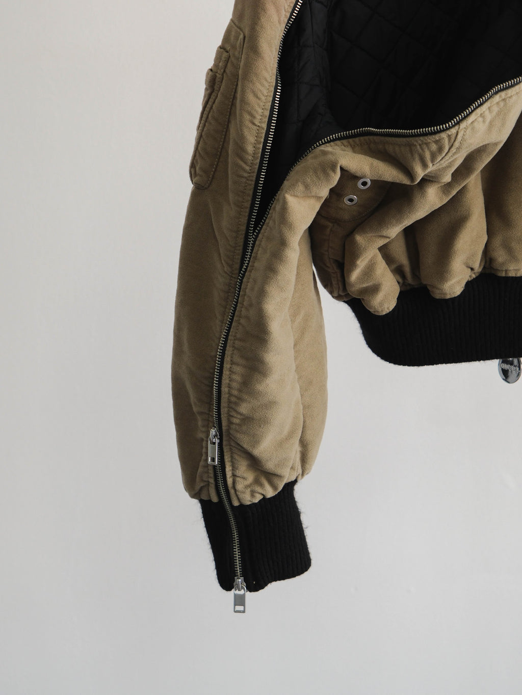 DIESEL MOSS CROP FIT BOMBER JACKET