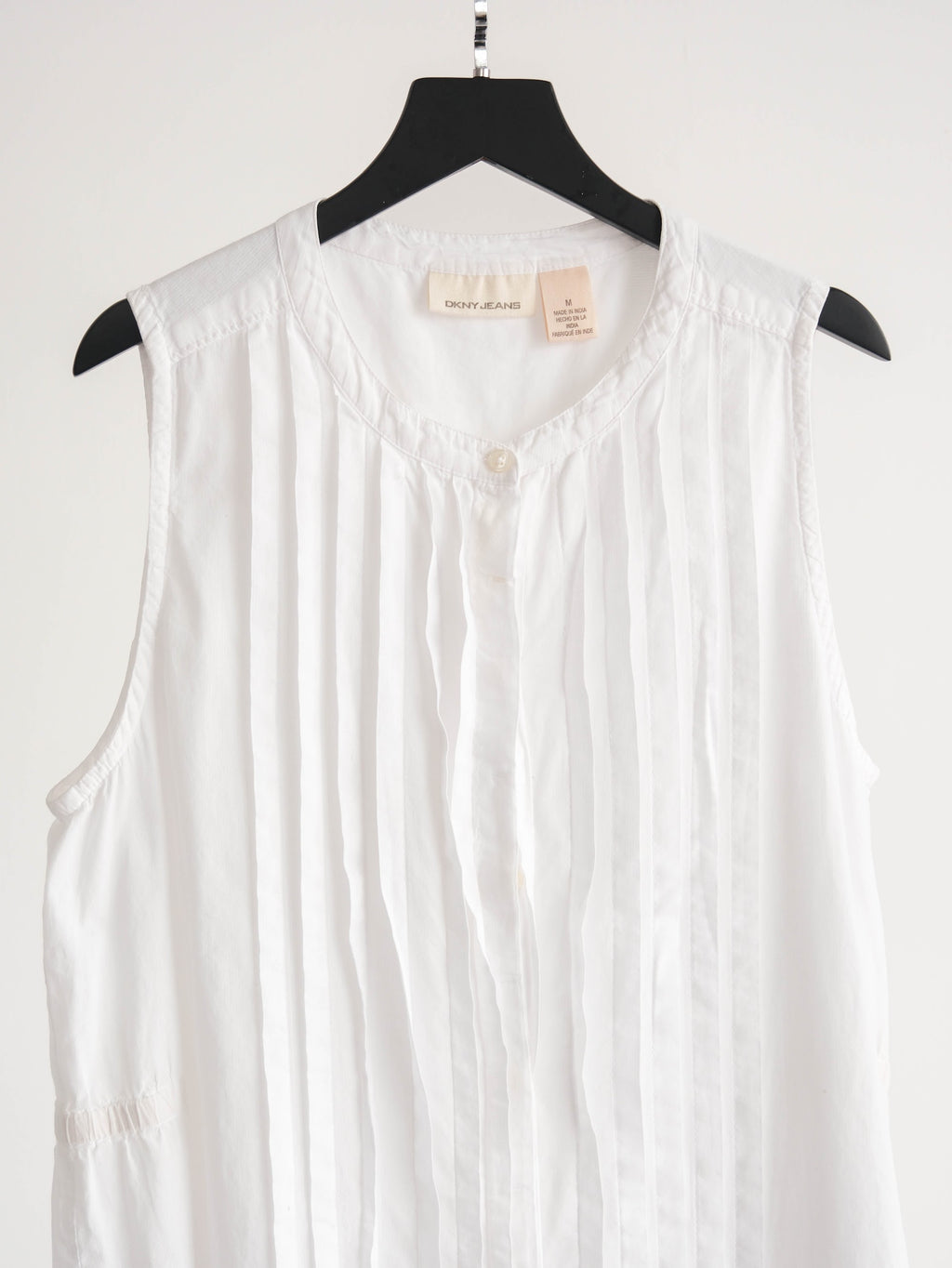DKNY WHITE JEANS SS SHIRT