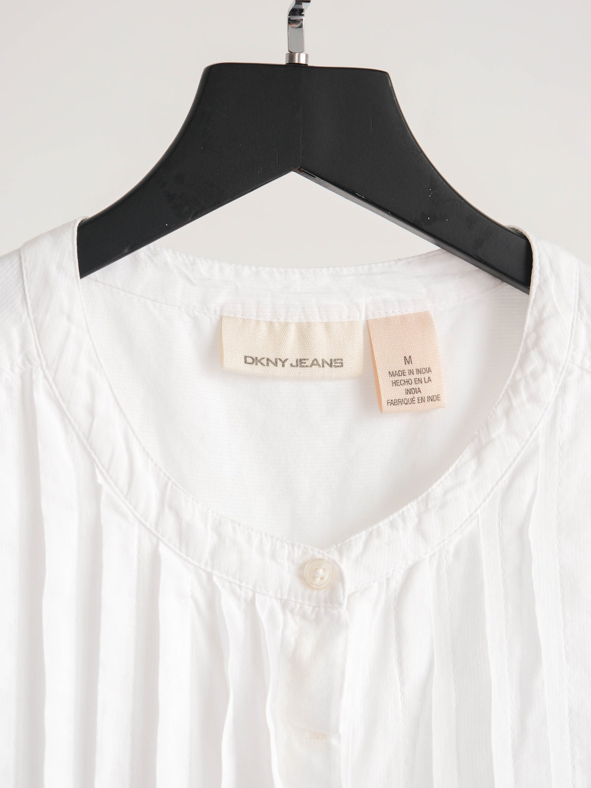 DKNY WHITE JEANS SS SHIRT