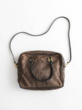FENDI BROWN ZUCCA NYLON 2WAY BAG