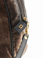 FENDI BROWN ZUCCA NYLON 2WAY BAG