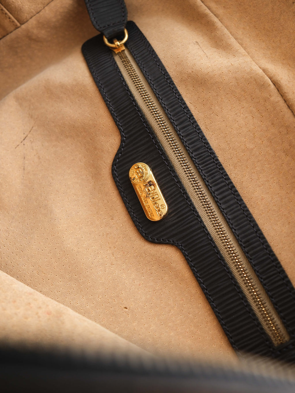 FENDI BROWN ZUCCA NYLON 2WAY BAG