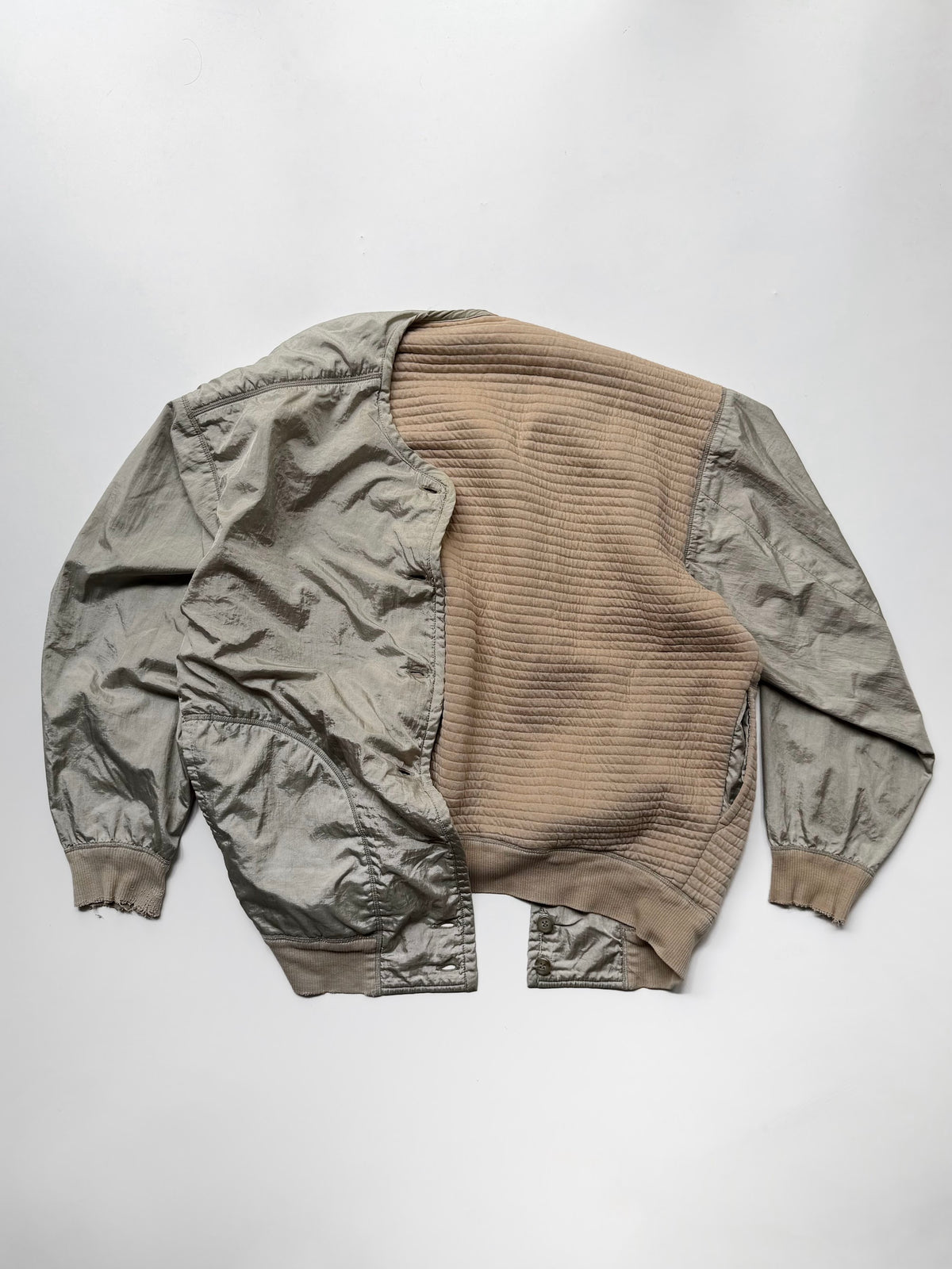FW1986 ISSEY MIYAKE MEN BEIGE REVERSIBLE  JACKET