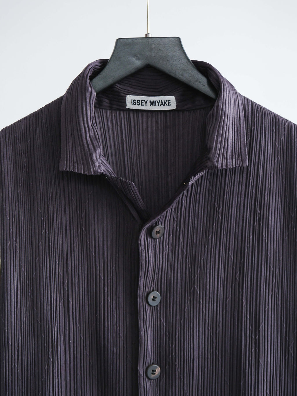 FW1996 ISSEY MIYAKE PLEATS BLACK "MAIN LINE" SS SHIRT