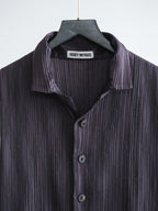 FW1996 ISSEY MIYAKE PLEATS BLACK "MAIN LINE" SS SHIRT