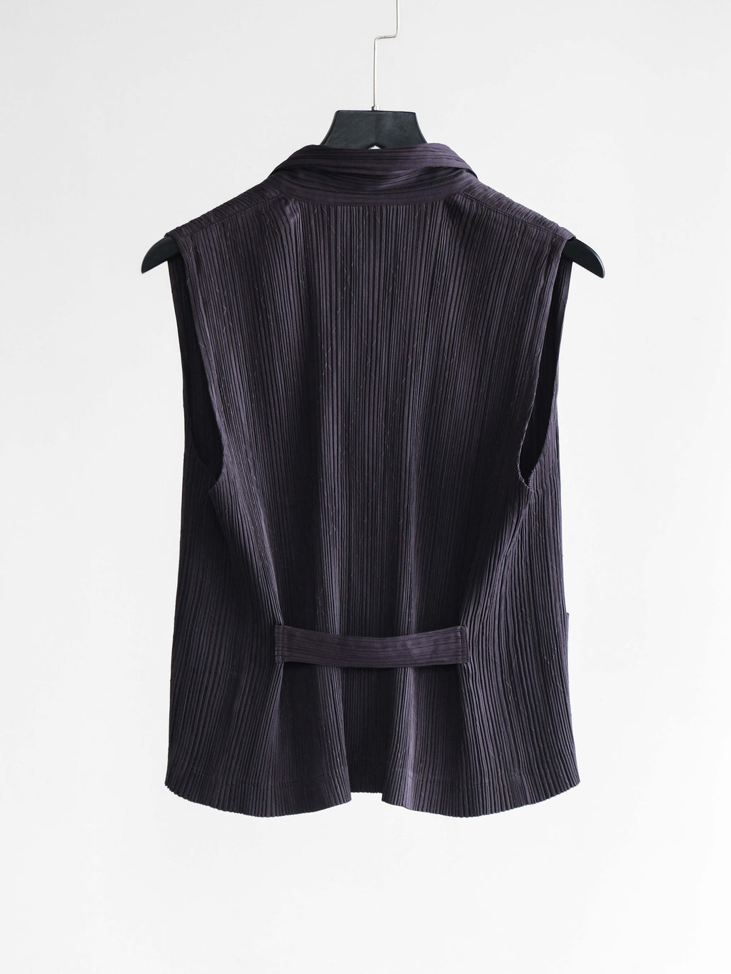 FW1996 ISSEY MIYAKE PLEATS BLACK "MAIN LINE" SS SHIRT