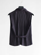 FW1996 ISSEY MIYAKE PLEATS BLACK "MAIN LINE" SS SHIRT
