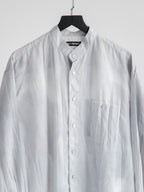 FW2000 ISSEY MIYAKE WHITE MANDARIN COLLAR LS SHIRT