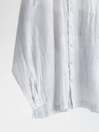 FW2000 ISSEY MIYAKE WHITE MANDARIN COLLAR LS SHIRT