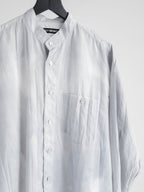 FW2000 ISSEY MIYAKE WHITE MANDARIN COLLAR LS SHIRT