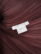 FW2002 ISSEY MIYAKE PLEATSPLEASE PLEATED BROWN LS T-SHIRT