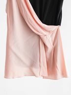 FW2006 MIU MIU BLACK /PINK SILK LAYER TANK TOP