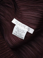 FW2008 ISSEY MIYAKE PLEATSPLEASE PLEATED BROWN TANK TOP
