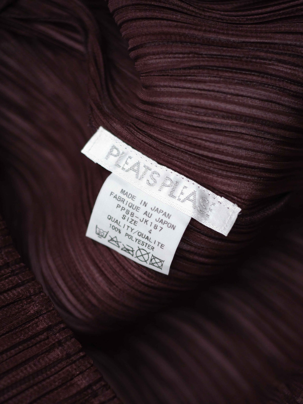 FW2008 ISSEY MIYAKE PLEATSPLEASE PLEATED BROWN TANK TOP