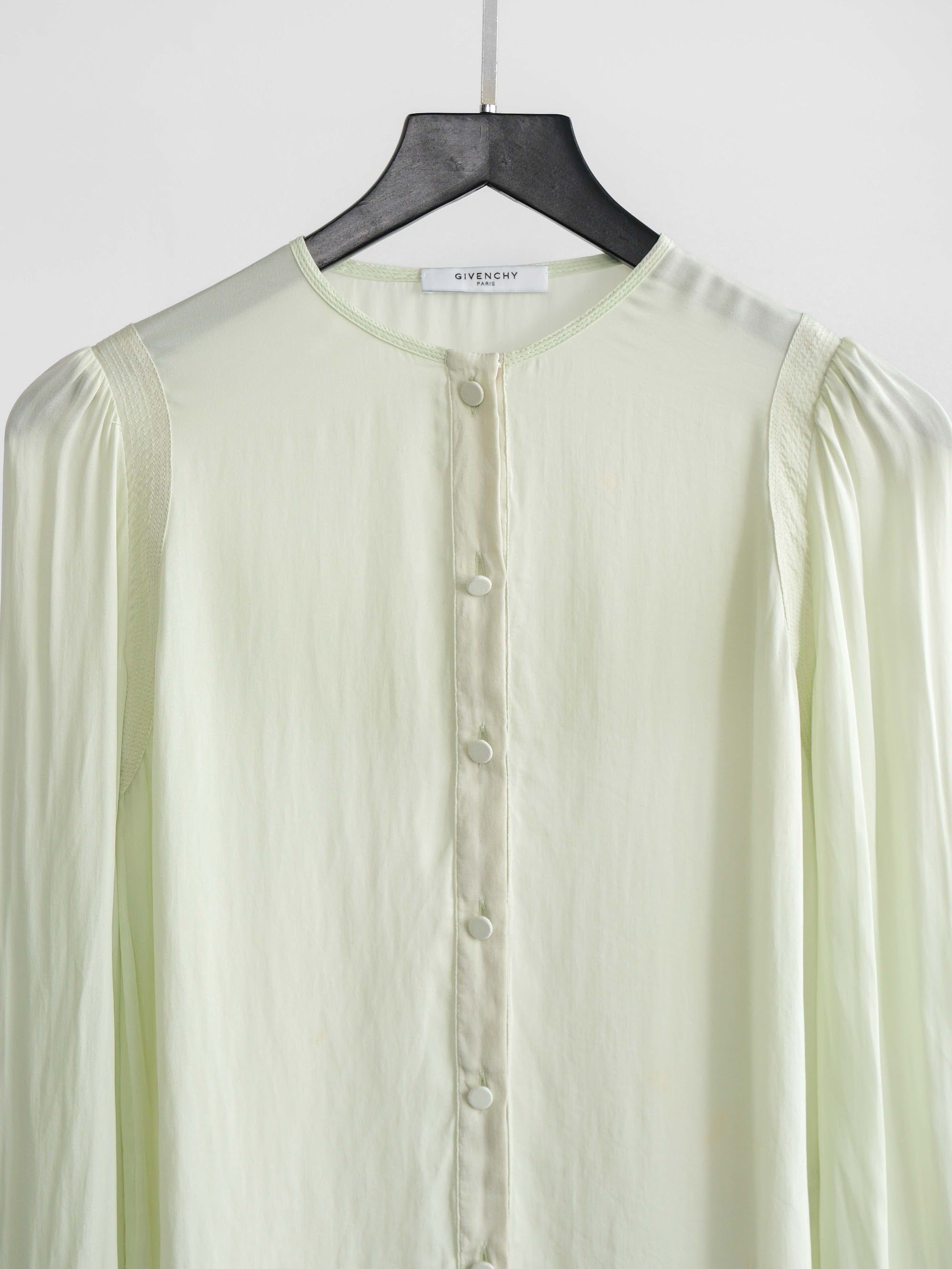 FW2014 GIVENCHY MESH / NET GREEN LS SHIRT