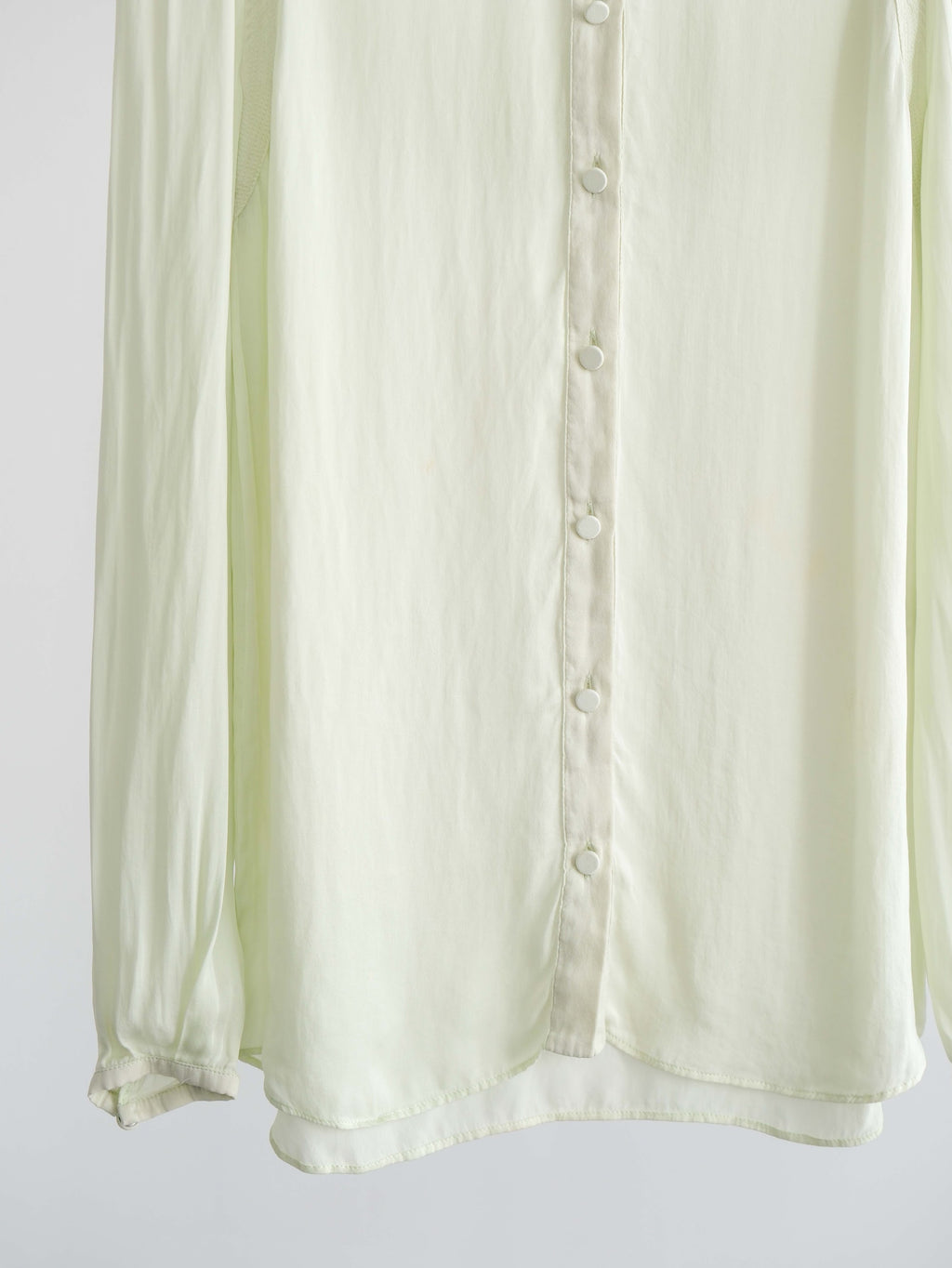 FW2014 GIVENCHY MESH / NET GREEN LS SHIRT