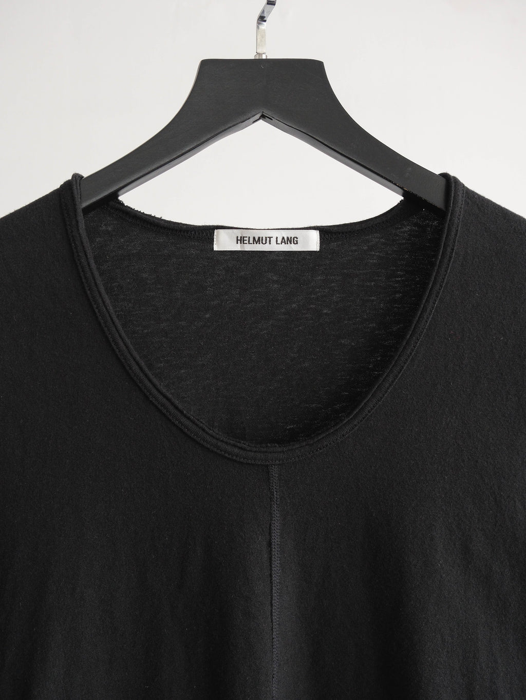 HELMUT LANG EMBROIDERED BLACK T-SHIRT