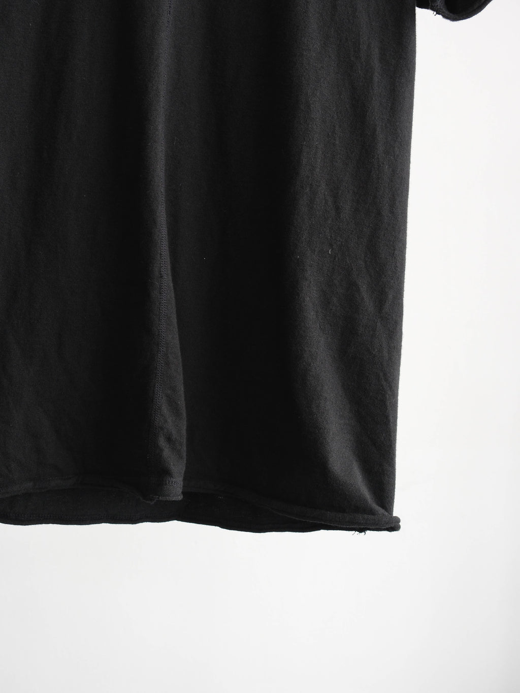 HELMUT LANG EMBROIDERED BLACK T-SHIRT