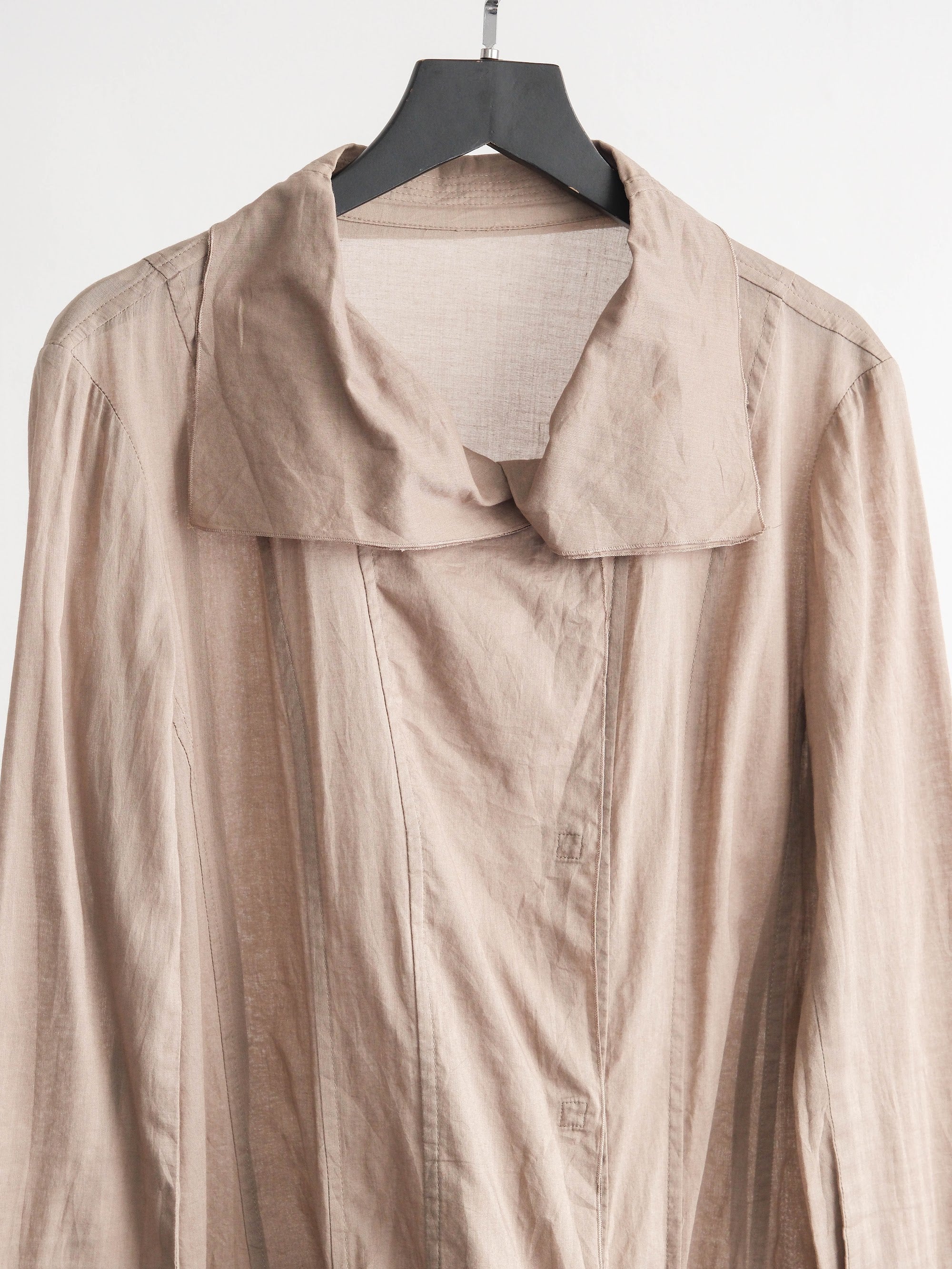 HIROKO KOSHINO BROWN HIROKO BIS/ LINEN LS SHIRT