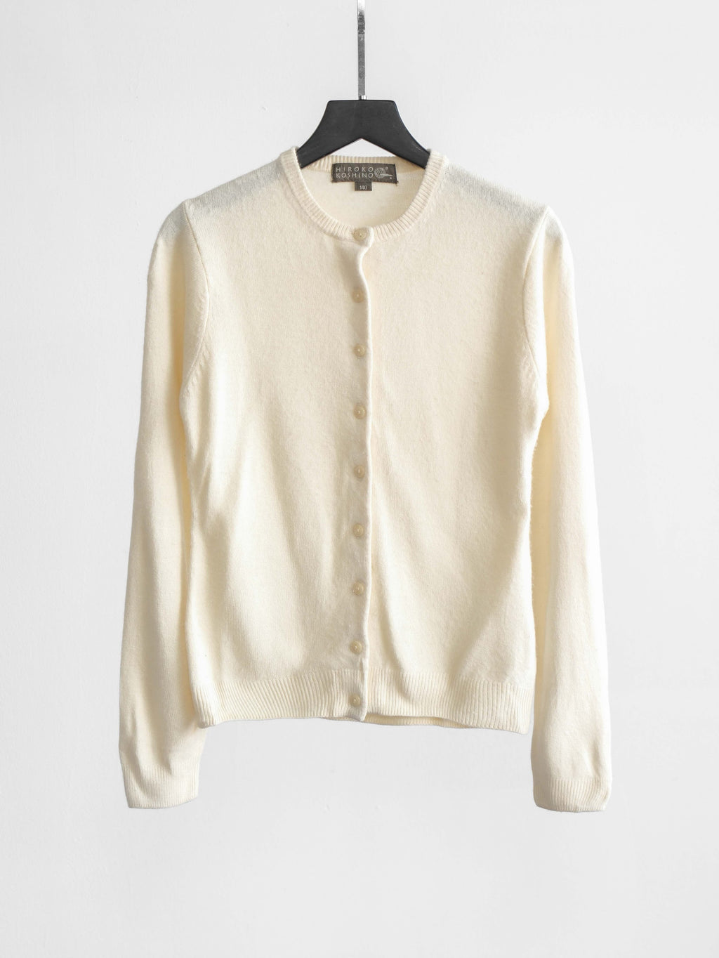 HIROKO KOSHINO CROCHET / KNIT CREAM MAIN LINE CARDIGAN