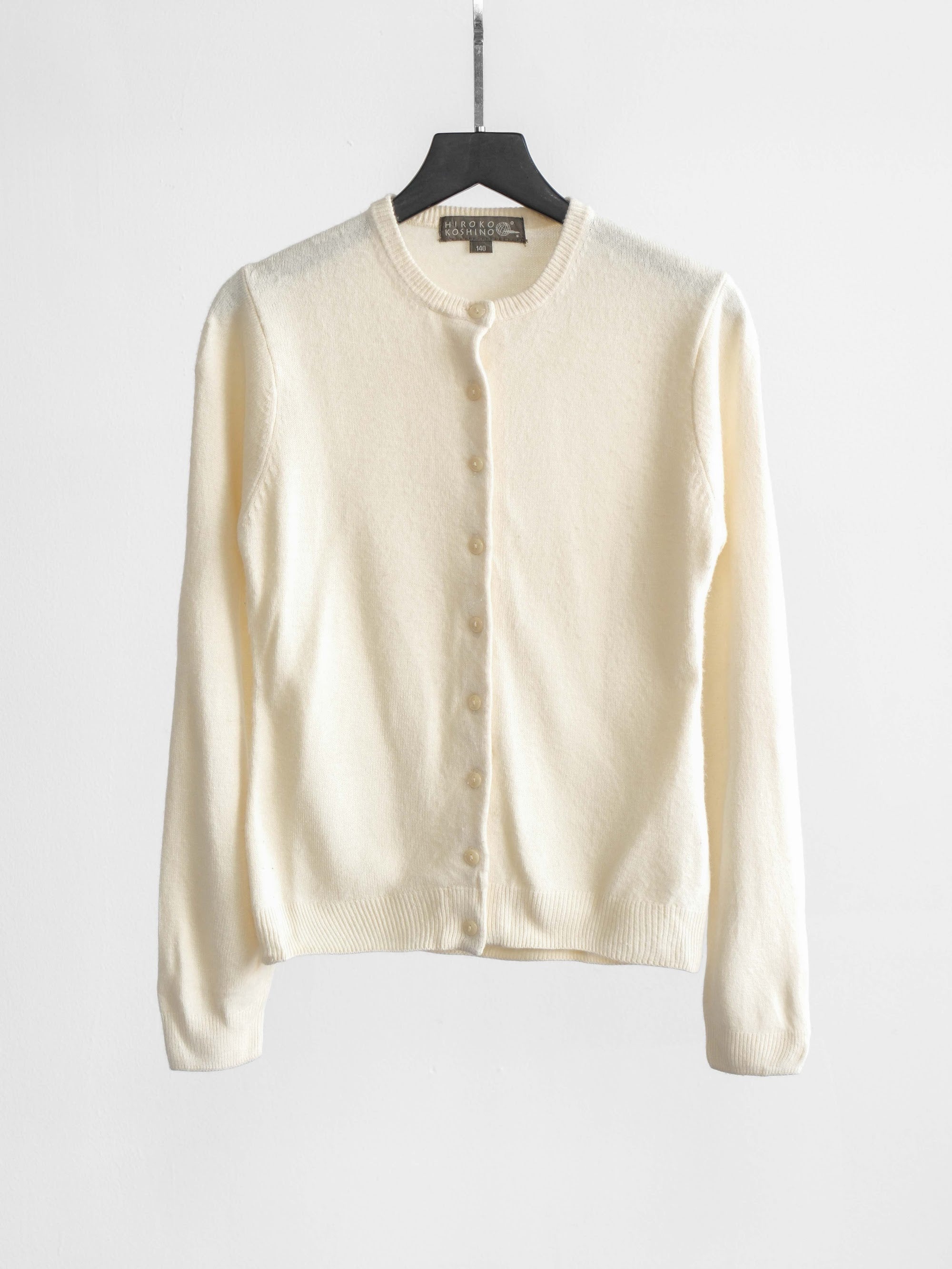 HIROKO KOSHINO CROCHET / KNIT CREAM MAIN LINE CARDIGAN