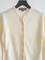 HIROKO KOSHINO CROCHET / KNIT CREAM MAIN LINE CARDIGAN