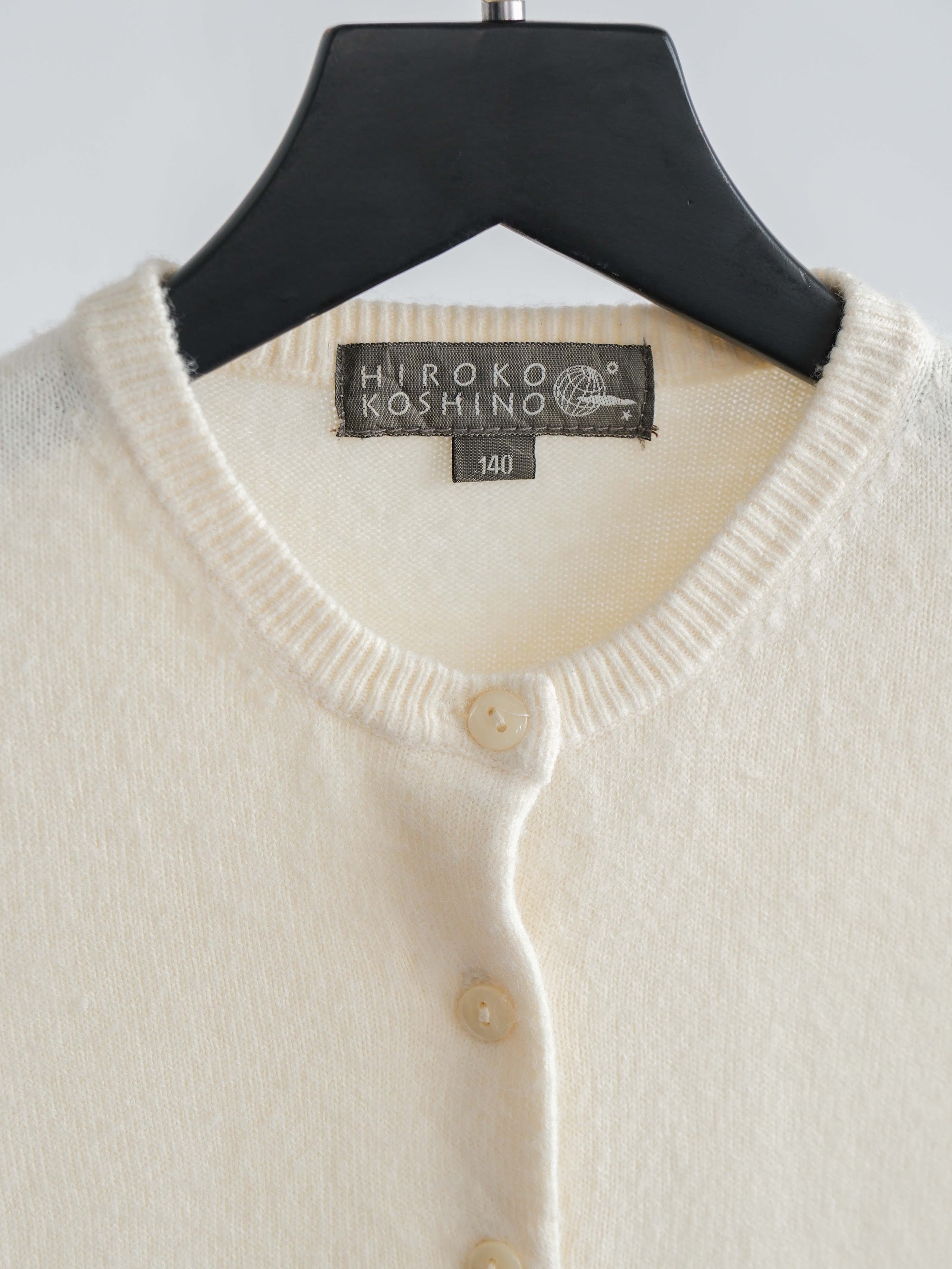 HIROKO KOSHINO CROCHET / KNIT CREAM MAIN LINE CARDIGAN