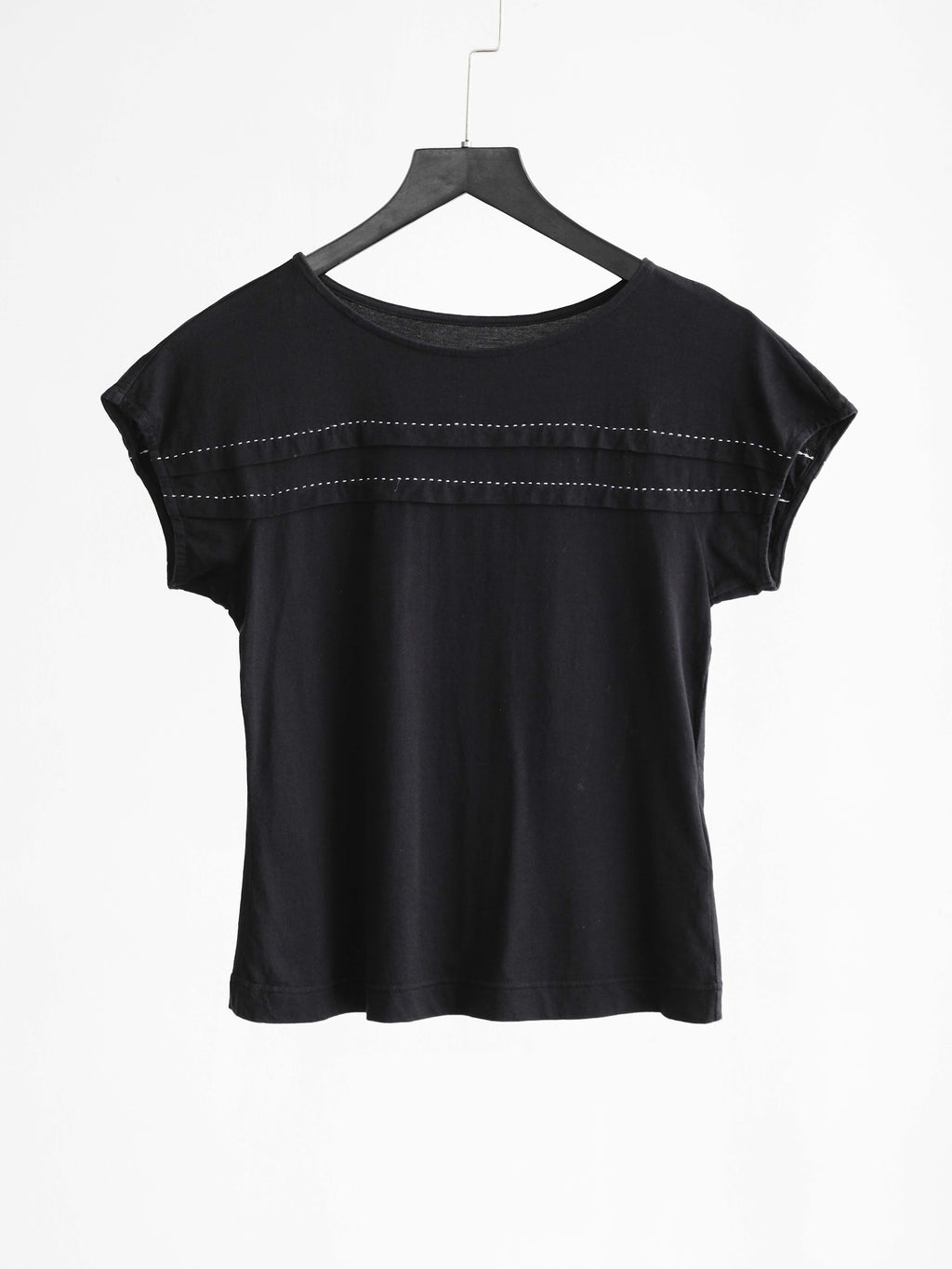 HIROKO KOSHINO EMBROIDERED BLACK HIROKO BIS T-SHIRT