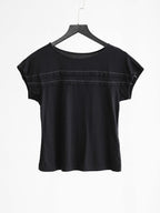 HIROKO KOSHINO EMBROIDERED BLACK HIROKO BIS T-SHIRT
