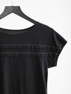 HIROKO KOSHINO EMBROIDERED BLACK HIROKO BIS T-SHIRT